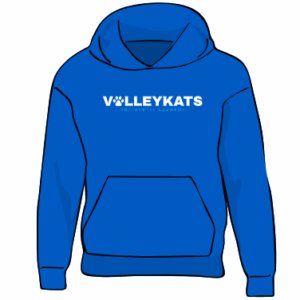 Volleykats Pullover Hooded Sweatshirt (Royal Blue)