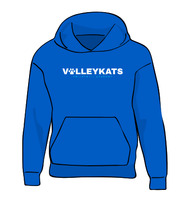 Volleykats Pullover Hooded Sweatshirt (Royal Blue)